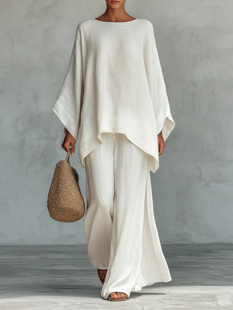 Women's Relaxed-Fit Two-Piece Trousers Set