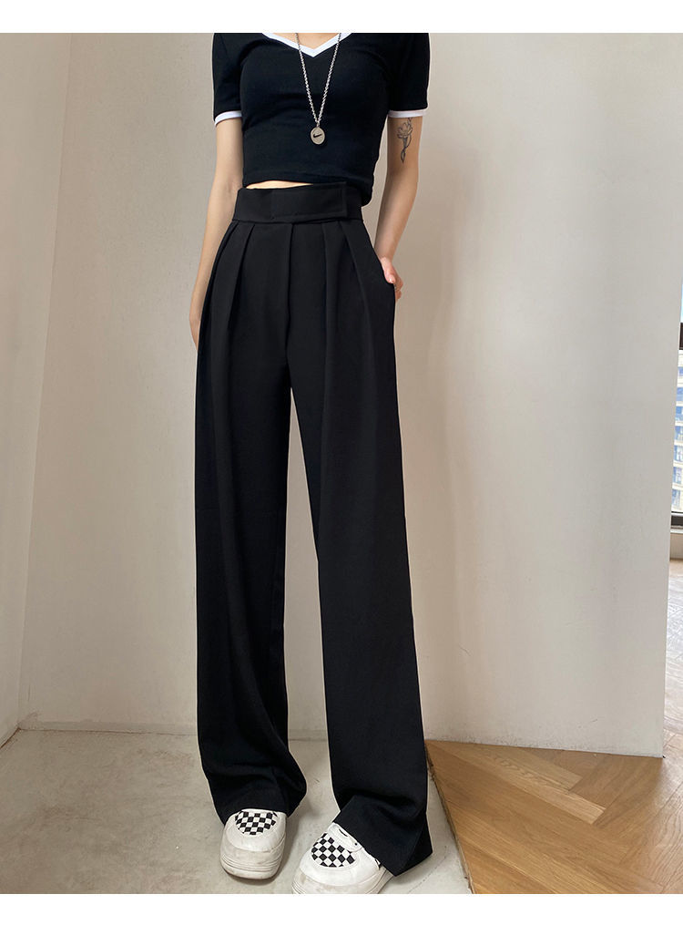 Women's Casual High-Waisted Wide-Leg Pants