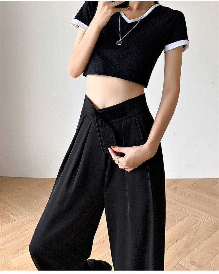 Women's Casual High-Waisted Wide-Leg Pants