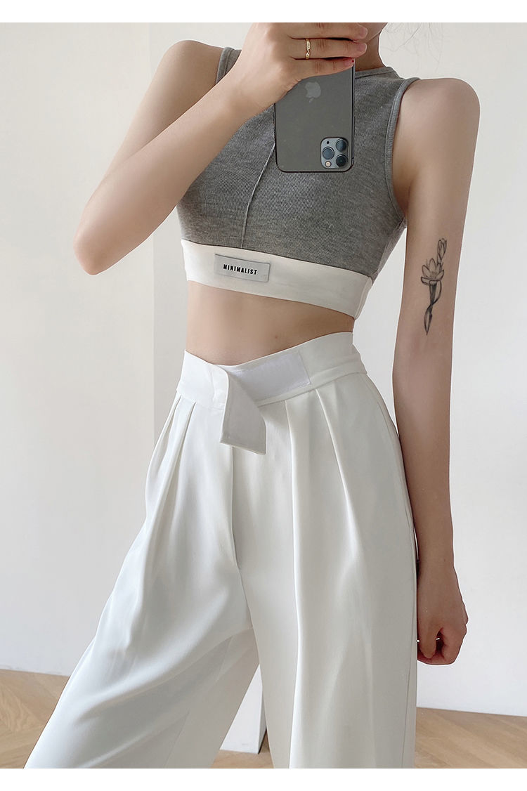 Women's Casual High-Waisted Wide-Leg Pants