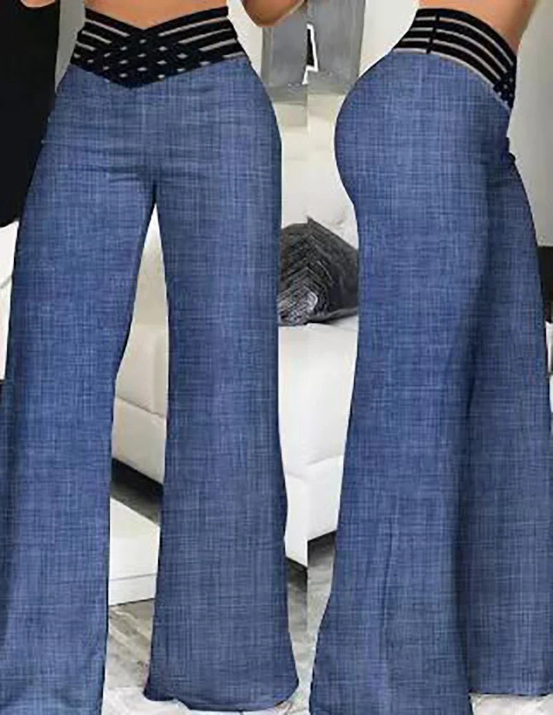 Women's High-Waisted Wide-Leg Trousers