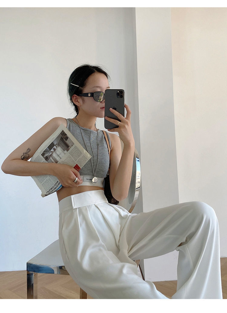 Women's Casual High-Waisted Wide-Leg Pants