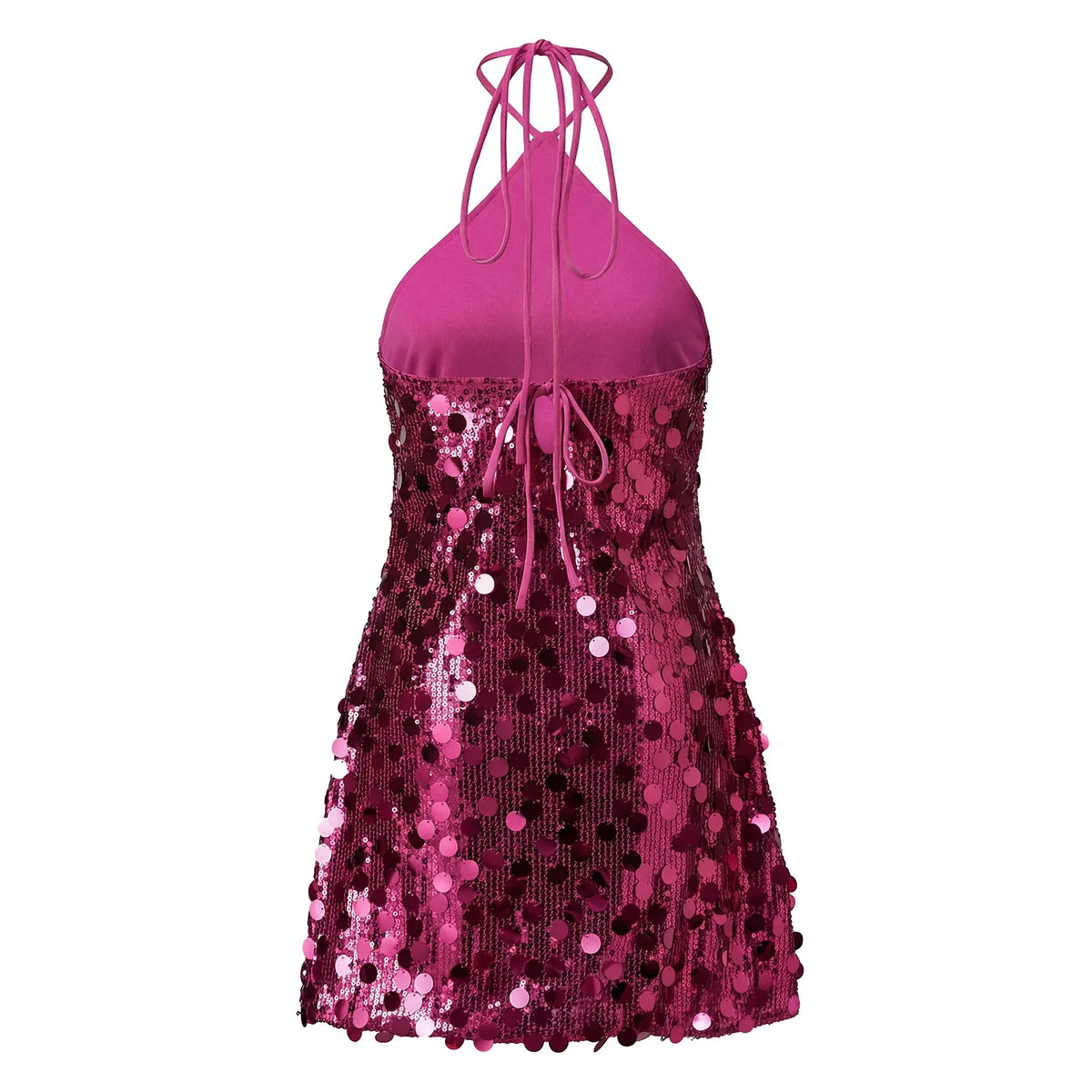 Women's Sequin Halter Mini Dress