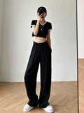 Women's Casual High-Waisted Wide-Leg Pants