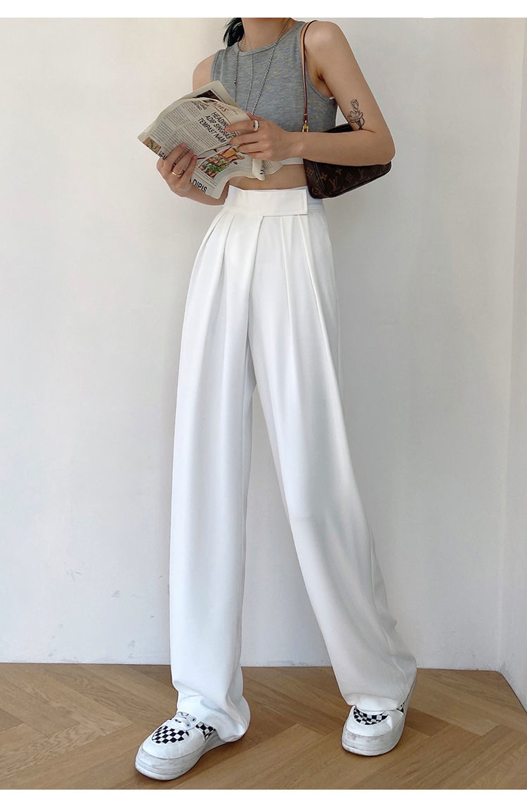 Women's Casual High-Waisted Wide-Leg Pants