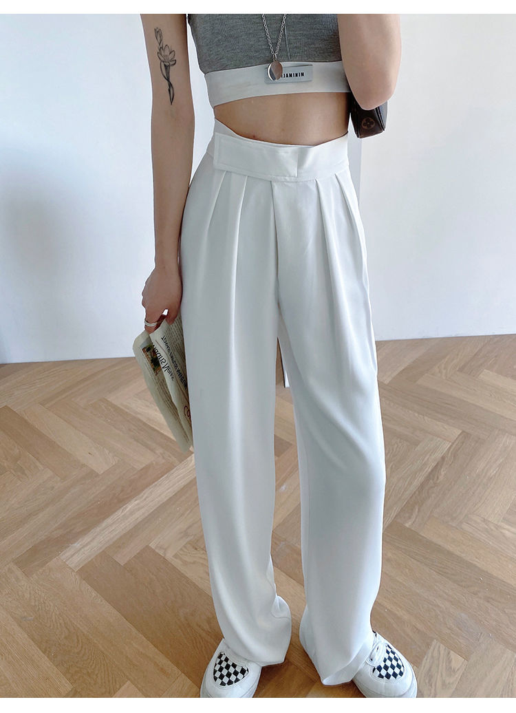 Women's Casual High-Waisted Wide-Leg Pants