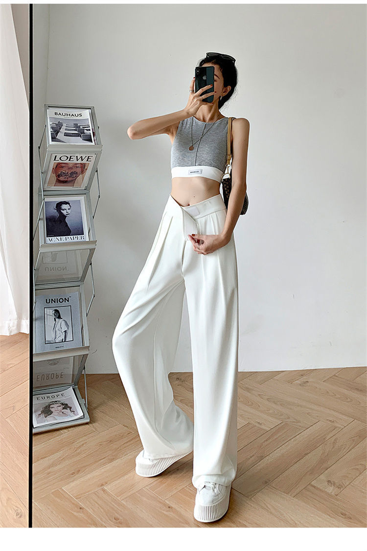 Women's Casual High-Waisted Wide-Leg Pants