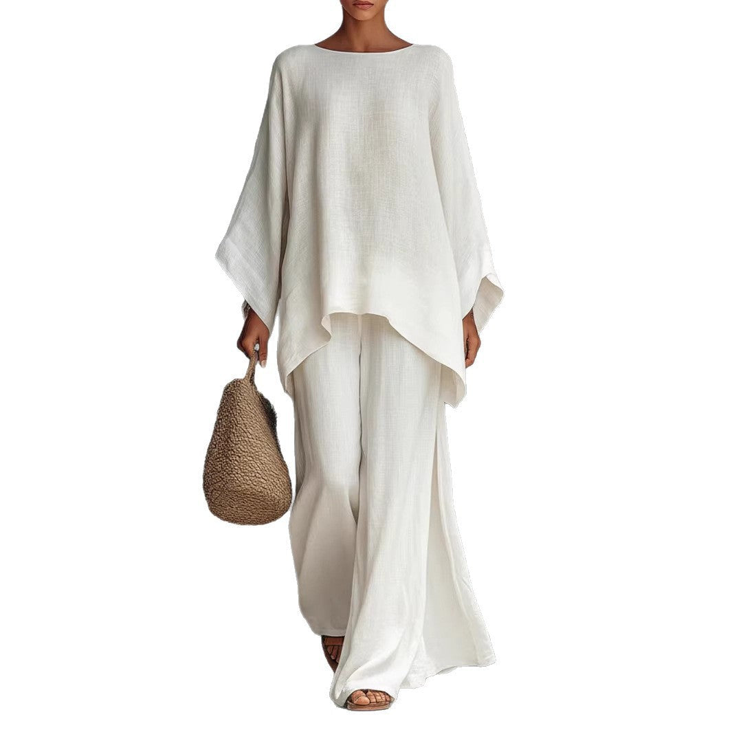 Women's Relaxed-Fit Two-Piece Trousers Set