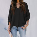 Women's V-Neck Long-Sleeve Blouse